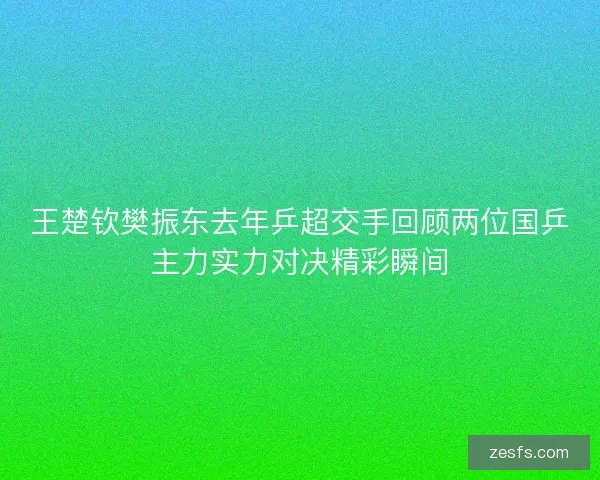 王楚钦樊振东去年乒超交手回顾两位国乒主力实力对决精彩瞬间 王楚钦樊振东去年乒超交手回顾两位国乒主力实力对决精彩瞬间