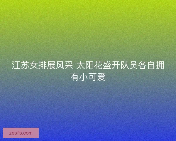 江苏女排展风采 太阳花盛开队员各自拥有小可爱 江苏女排展风采 太阳花盛开队员各自拥有小可爱